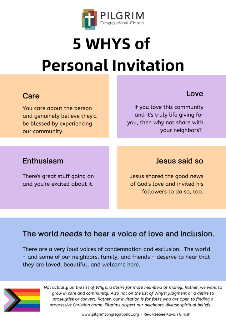 5 Whys of Personal Invitation 